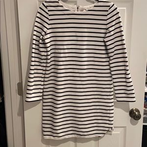 Black and white striped dress